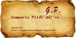 Gompercz Piládész névjegykártya